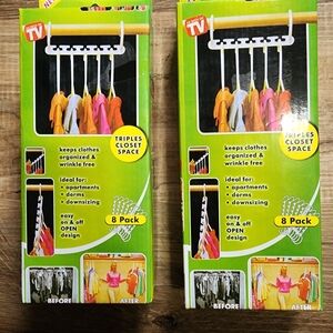 Closet Organizer Hangers - Wonder Hanger 8 Pack Space Saving Hangers